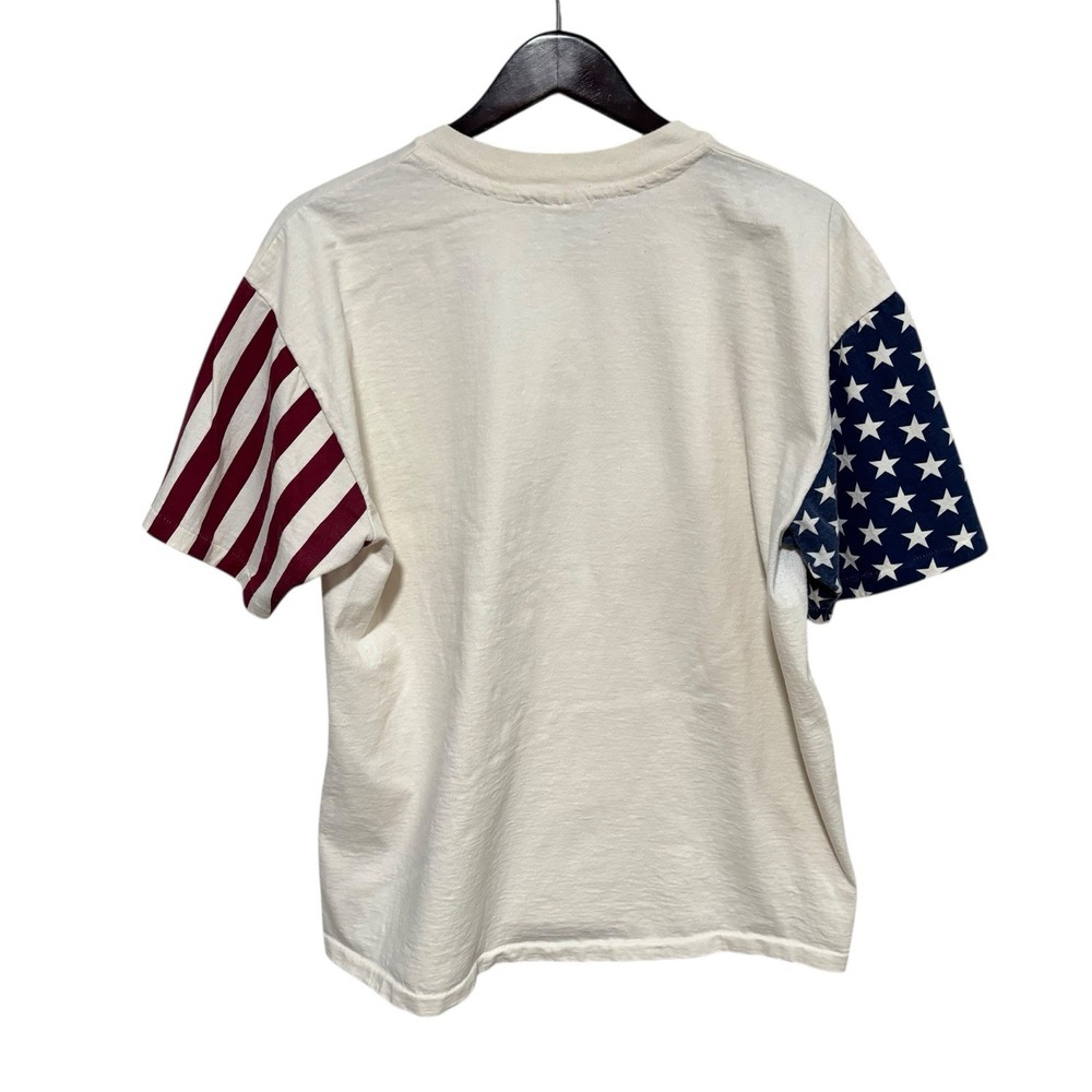 Vintage LA Sportswear American Flag Stars And Stripes Sleeves T Shirt XL 23x27.5 - Picture 2 of 7